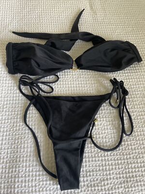 Black Two Piece Bikini NWT Samba Swim Sz S