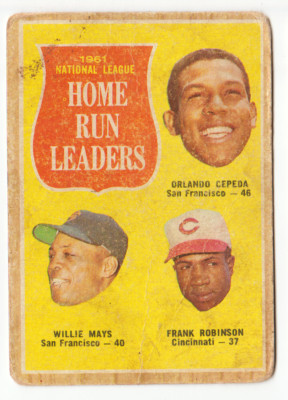 Venezuelan Topps 1962 O. Cepeda / Willie Mays / Frank Robinson #54 Ptd Venezuela