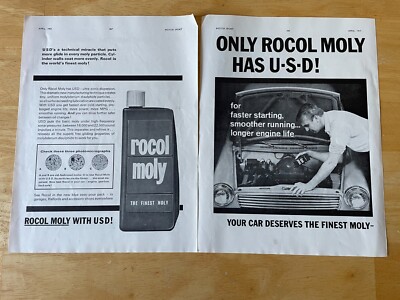 ROCOL MOLY 1965 A4 X 2 WERBUNG W