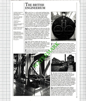The British Engineerium Hove Sussex Jonathan Minns - 1986 Cutting
