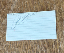 Carl Yastrzemski Autographed 3 x 5 Card