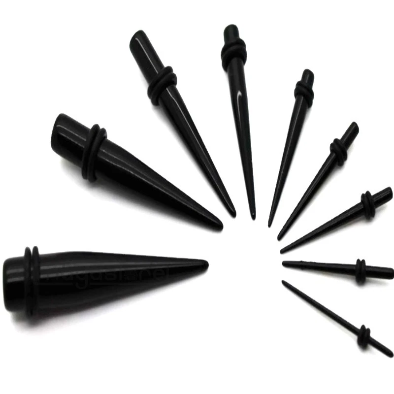 1,6MM-10MM SCHWARZ DEHNSTIFT SET DEHNER DEHNSTAB TAPER OHR PLUG TUNNEL PIERCING - Bild 1 von 1