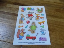 VINTAGE CURRENT Raccoon Bunny STICKERS 1 SHEET ANIMALS Mouse Squirrel