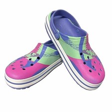 Crocs Unisex-Adult Crocband Multi Color Pink Purple Green Pre-owned