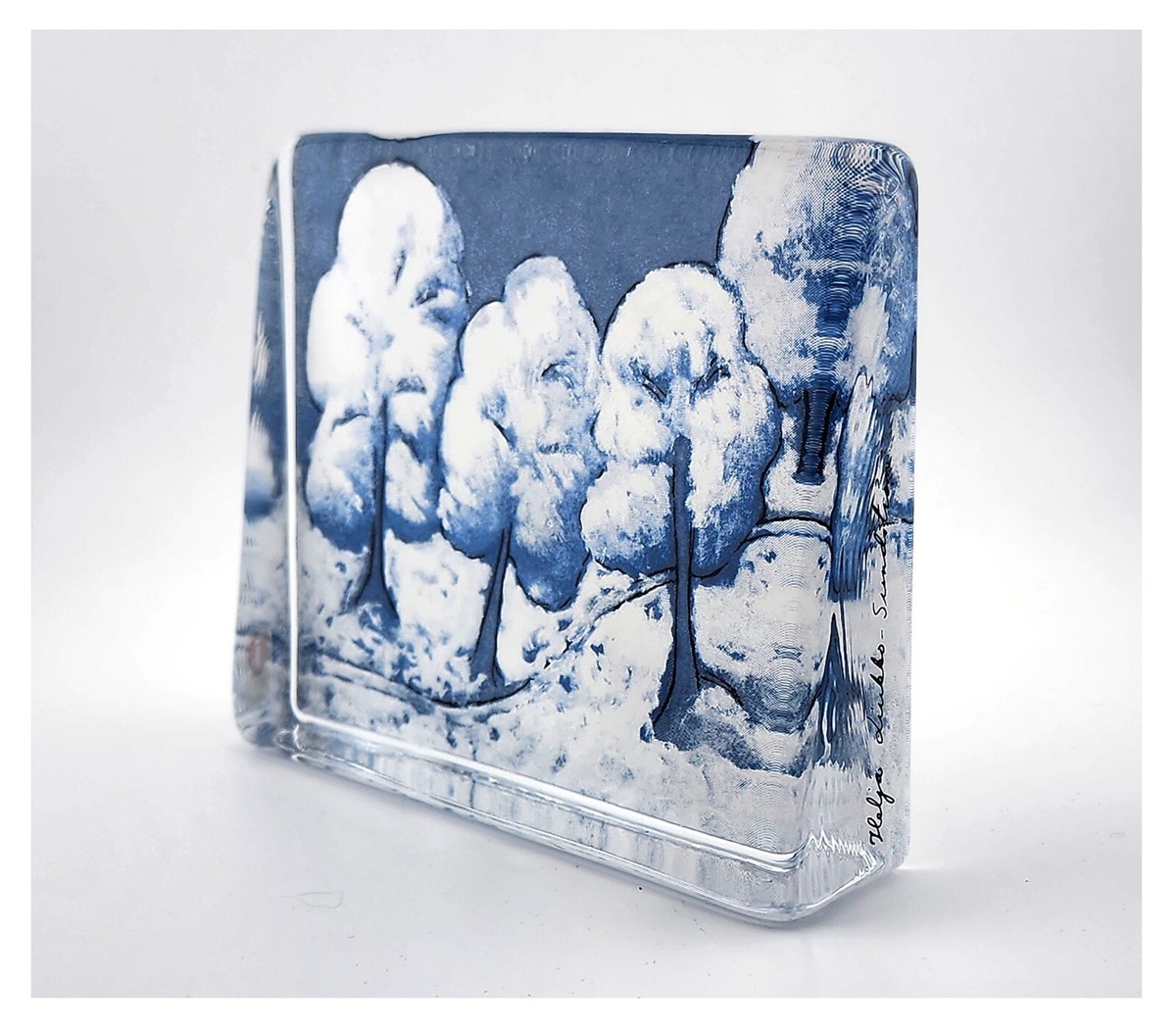 IITTALA Finland HELJA LIUKKO SUNDSTROM Large Art Glass Card