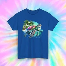 Sea Turtle Shirt | Tropical Beach Design | Colorful Nature Tee S-5XL