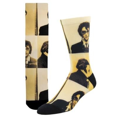 Socksmith Unisex Footwear 3D Printed Crew Socks Elvis Presley Mugshot