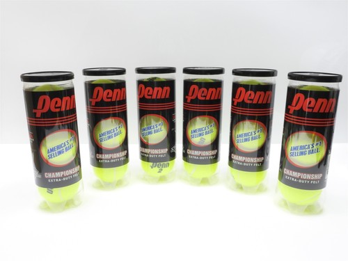GENUINE Penn Championship Extra-Duty Felt Tennis Balls 18 Balls (6 cans x 3) Sea