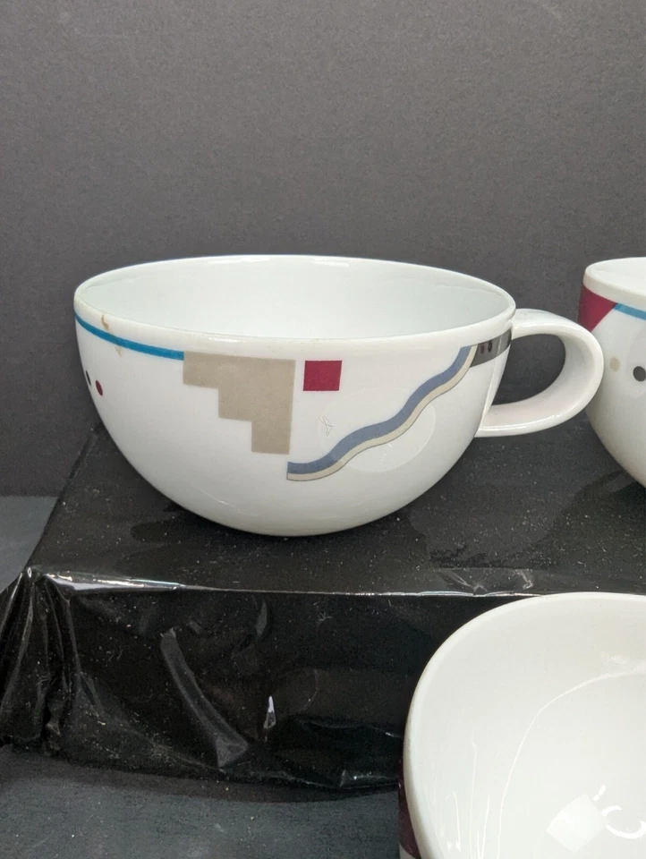 Studio Nova Y0105 Attitudes design geométrico plano 6 oz xícara de café conjunto de 3 - Imagem 2 de 4