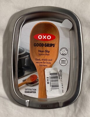 Oxo Good Grips Stainless Steel Non-Slip Spoon Rest Kitchen Cook Silver  13245300