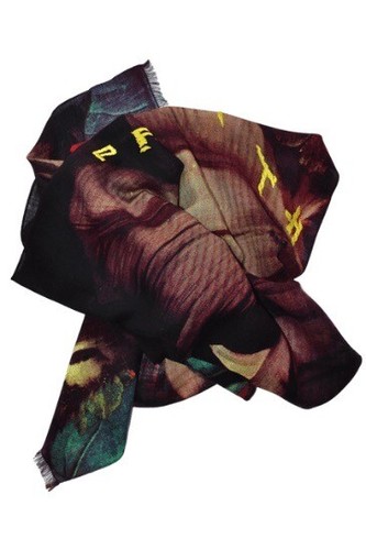 Paul Smith Mainline Mens “New Masters” Print Wool Scarf Embroidered Detail BNWT - Picture 6 of 6