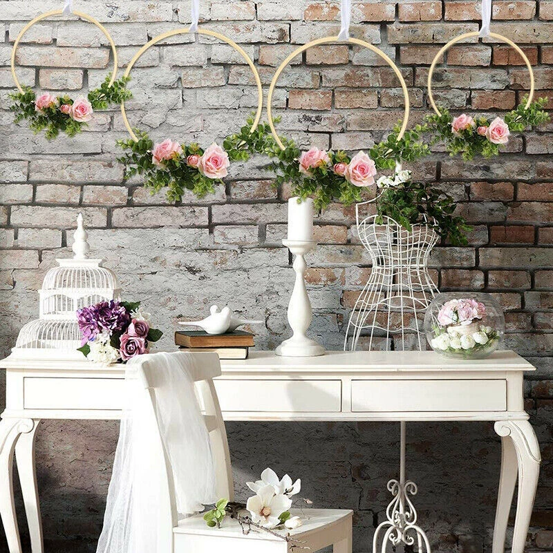 10PCS Bamboo Embroidery Hoops Ring Sewing Frame Cross Stitch Craft Wedding Xmas - image 3 of 4