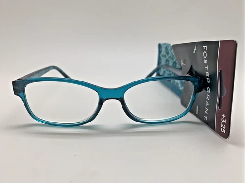 Foster Grant PEARLA  + 3.25 TEL TEAL  READING READERS GLASSES