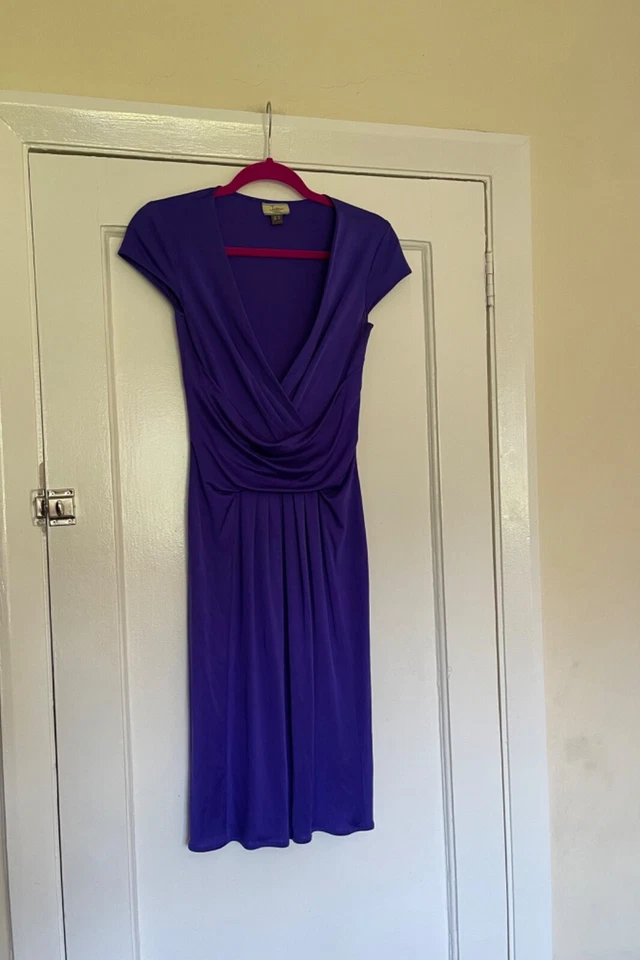 Vestido Issa London púrpura 100% seda talla UK8/US4 Foto 2 de 4