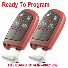 2 Red Smart Remote Key Fob for Chrysler 300 Dodge Charger 2011-2018 M3N-40821302