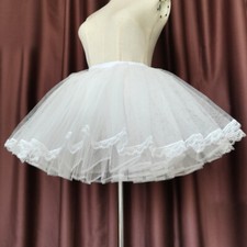 Lady Girl Mesh Tutu Skirt Organza Petticoat Crinoline Lolita Underskirt Swing