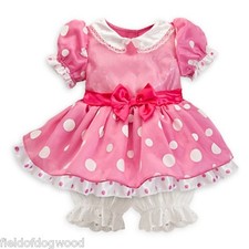 New Disney store Minnie Mouse Costume Baby Girl Dress Size 3 6 M Pink