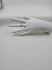 Pave Cubic Zirconia Pear Shaped Sterling Silver Ring