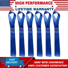 6 Pack Soft Loop Tie Down Straps for Motorcycle Snowmobile Towing Cargo ATV UTV