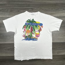 Vintage Save The Rain Forest Shirt Mens XL Graphic Nature Single Stitch 80s USA