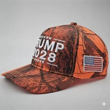 TRUMP 2028 Embroidered Hat - High-Quality MAGA Cap  