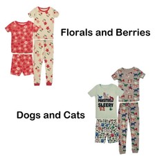 Member's Mark Girls 4 Piece Organic Cotton Pajama Set