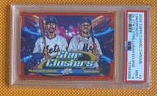 2025 Topps Cosmic Chrome Francisco Lindor Juan Soto Lunar Eclipse /10 PSA9 Mets