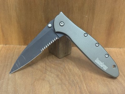 KERSHAW LEEK 1660OLBLKST Olive/Black Combo Blade Cerekote USA EXCELLENT!