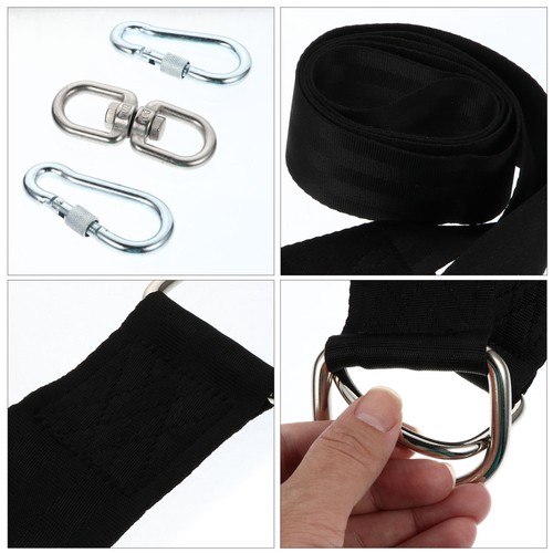 Gancho de cuerda oscilante hamaca correa para colgar perchas de alta resistencia kit de correas colgantes - Imagen 6 de 12