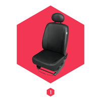 Autositzbezug Universal Schonbezug FüR Fiat Ducato Iv (14-) Schwarz Sitzauflage