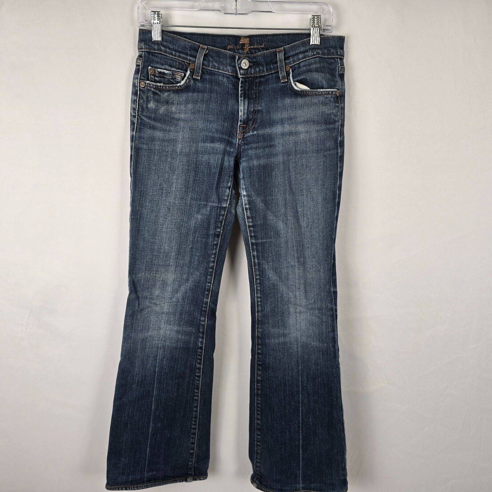 Women's 28 Blue Flare Medium Wash Slight Distress