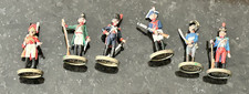 Vintage Metal Napoleonic Tabletop Gaming Miniatures Lot of 6 D19  D24Hand Painted