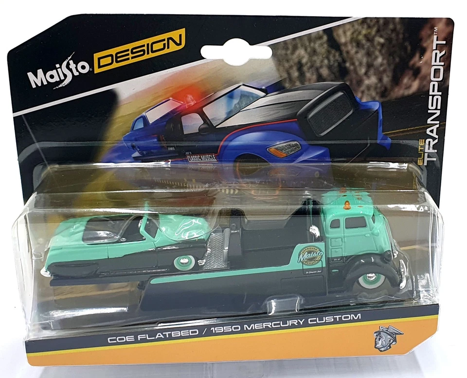 Maisto escala 1/64 diecast 15055 1950 Mercury personalizado/COE plataforma plana - verde como nuevo Foto 4 de 4