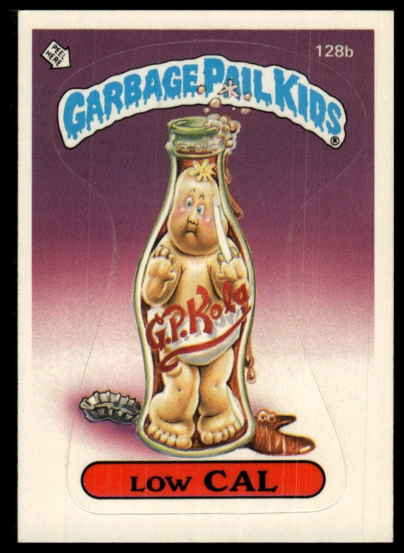 1986 Topps Garbage Pail Kids Series 4 #128b Low Cal