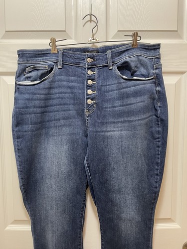 Judy Blue Jeans Size 22W Skinny Fit Penelope High Rise Button Fly Blue Denim - Picture 3 of 13