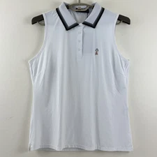 G/Fore Silky Tech Pleated Collar Golf Polo Size L Spring Hill Shirt G4LF23K860A