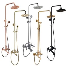 Brass Bathroom Rain Shower Faucet Set Bath Tub Mixer Tap szh415