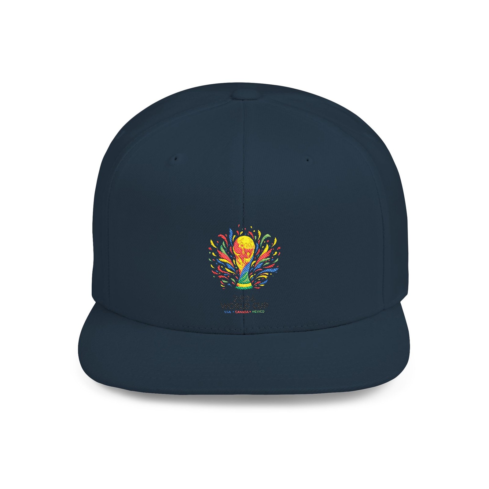 World Cup Trophy Flat Bill Snapback | Soccer Hat, Soccer World Cup 2026, 