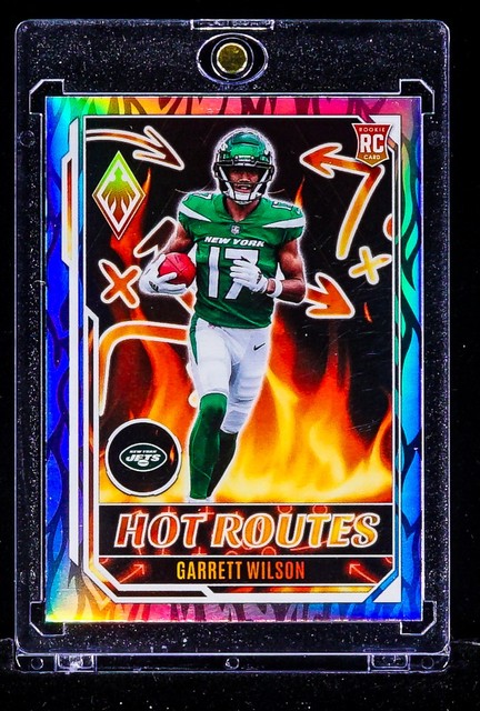 Garrett Wilson REFRACTOR FIRE HOLO PRIZM CARD New York Jets