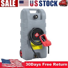 60 L Fuel Caddy With Wheels Heavy-duty Fuel Transfer Gray Portable Fuel Tank
