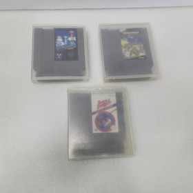 3 NES Nintendo Games Ninja Turtles TMNT, Gyromite, Bases Loaded 2 Tested Case