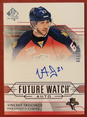 2014-15 SP Authentic Future Watch Auto Vincent Trocheck # d 313/999