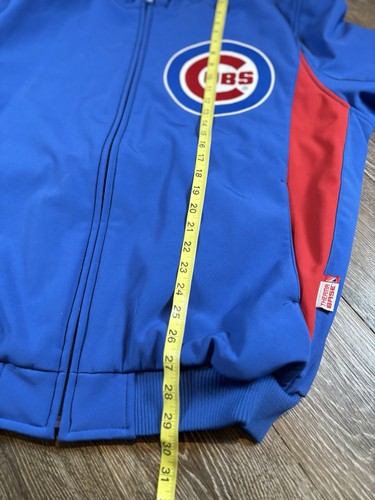 Majestic Therma Base Jacket Fleece Lined Full Zip Chicago Cubs Mens Size XL Blue - Picture 6 of 8