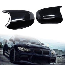 2x Schwarz Glänzend Spiegelkappen Spiegel Gehäuse Für BMW 1er E87 2010-2012 LCI