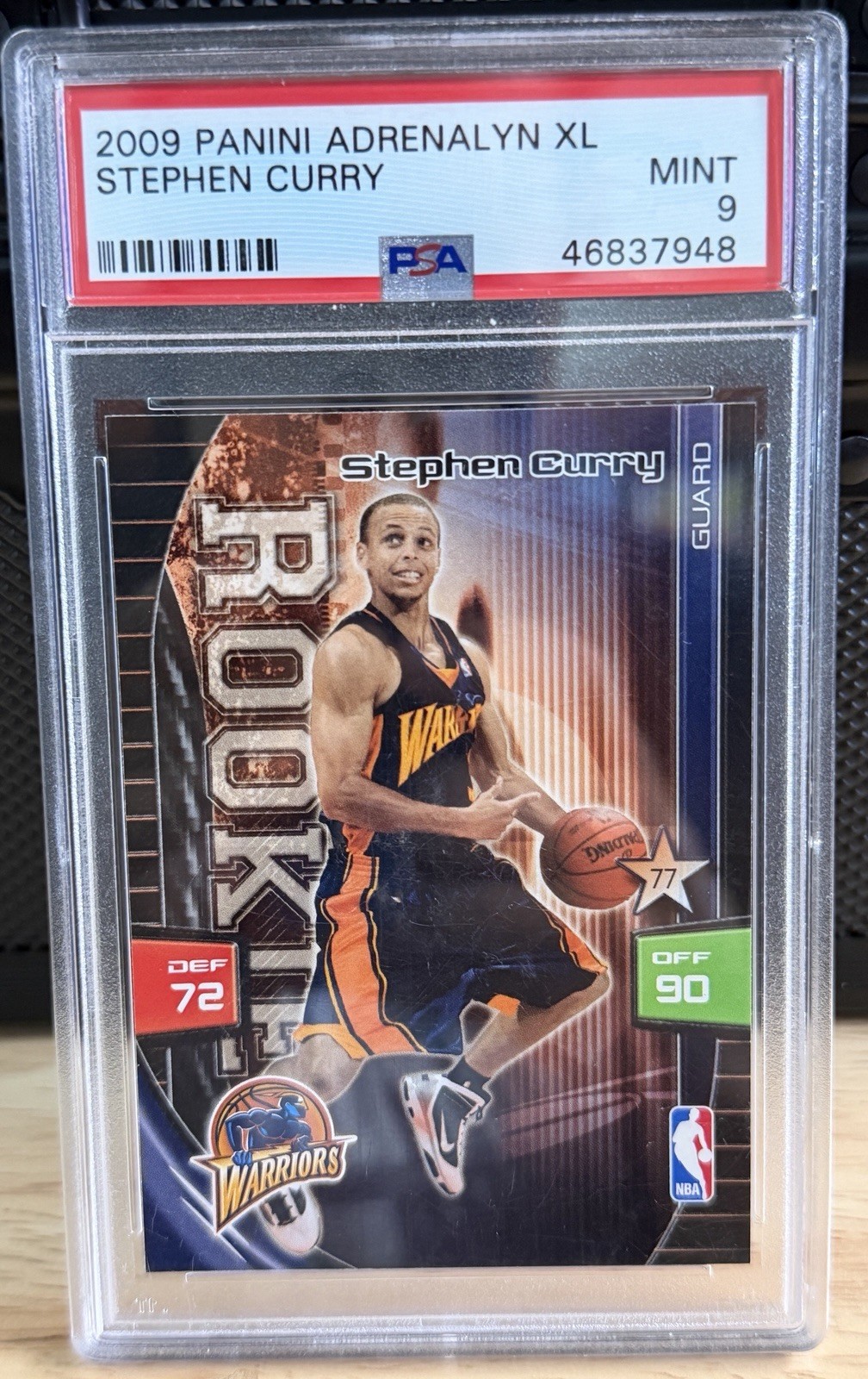 2009 PANINI ADRENALYN XL STEPHEN CURRY ROOKIE RC PSA 9