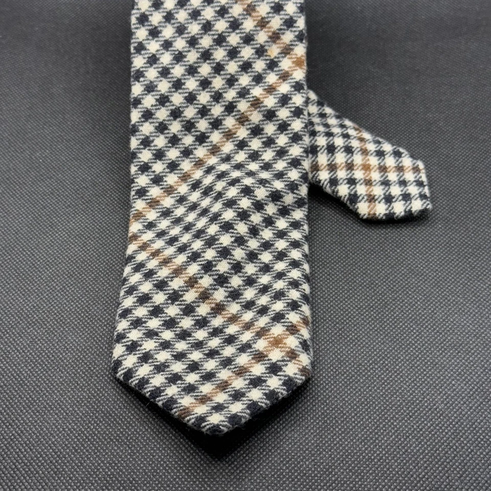 Corbata de lana a cuadros Pendleton vintage de pata de gallo para hombre hecha en EE. UU. 56" X 3" Foto 2 de 4