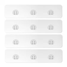 4 Pack Transparent Shower Caddy Adhesive for Replacement No Drilling Soap Holder