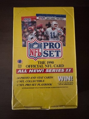 1990 Pro Set Football Series 2 Wax Box 36 Packs Find Emmitt RC, Santa & Superpro