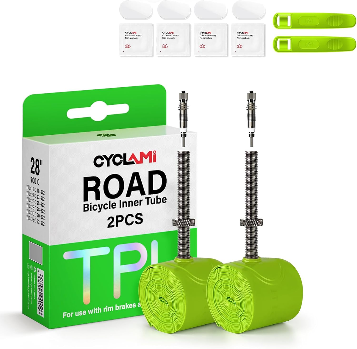 パーツ CHAMBRE A AIR INNERTUBE 2 Pack TPU Inner Tube 700C X 18/23/25/28/30/32C, 38G Removable