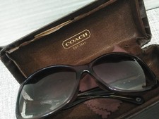 Coach Sunglasses with Case Taryn S801, PLUM HORN Logo Pattern